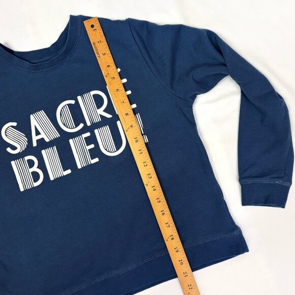 Joanie sacré bleu! navy sweatshirt size Medium - Picture 5 of 6